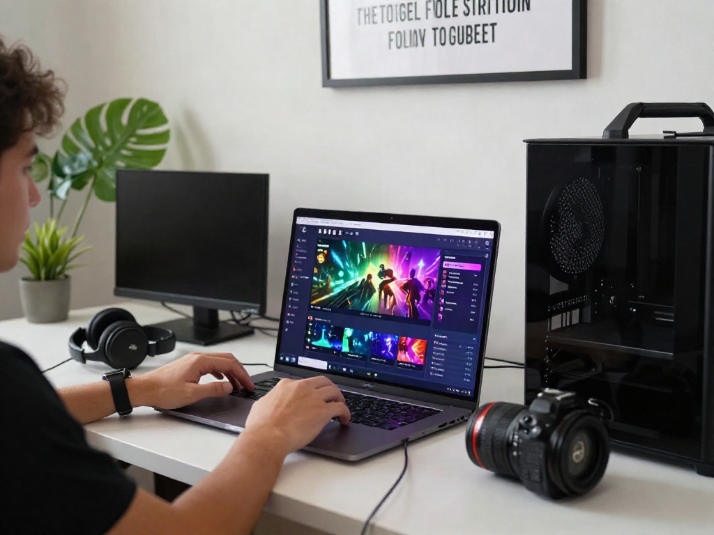 A captivating togel online gaming interface on a laptop, enhancing the user experience.