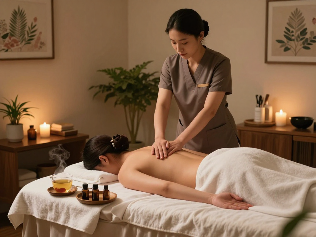 Experience soothing full-body massage at mantra88 wellness spa, tranquil private treatment room.