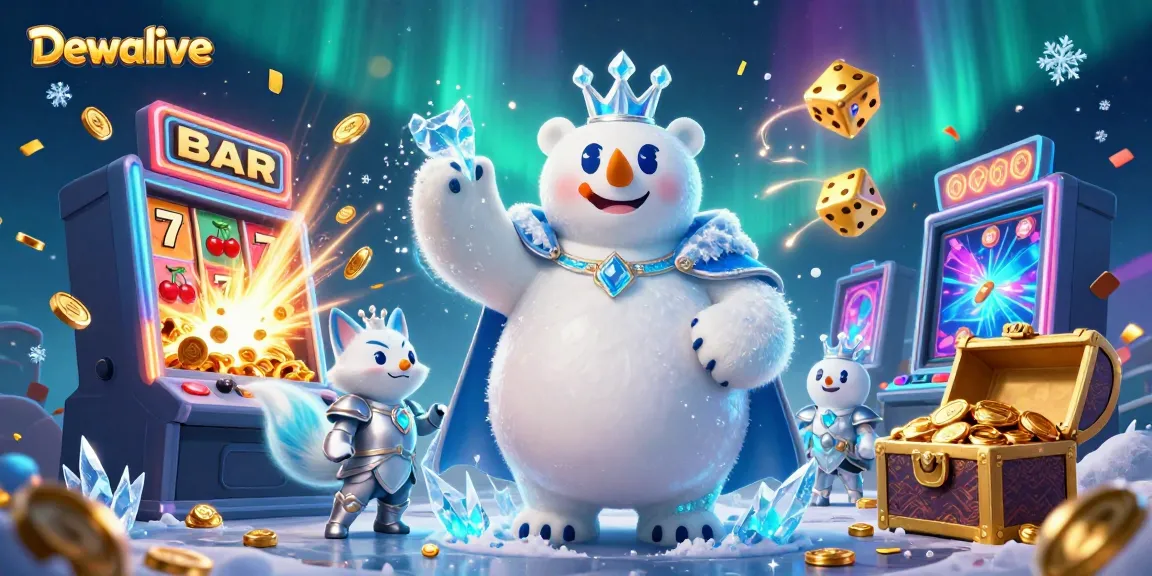 Engage with Dewalive's immersive gaming experience featuring vibrant slot machines and thrilling casino elements.