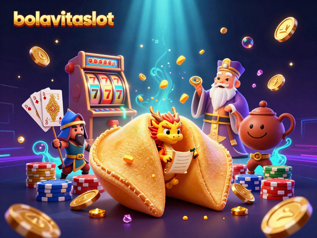 Experience the excitement of bolavitaslot with a vibrant scene featuring dynamic slot machines and gold coins