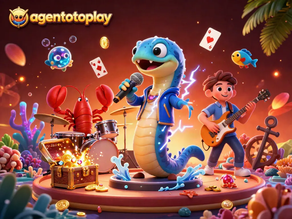 Spin the reels with agentotoplay in this vibrant underwater casino scene, filled with treasure and excitement.