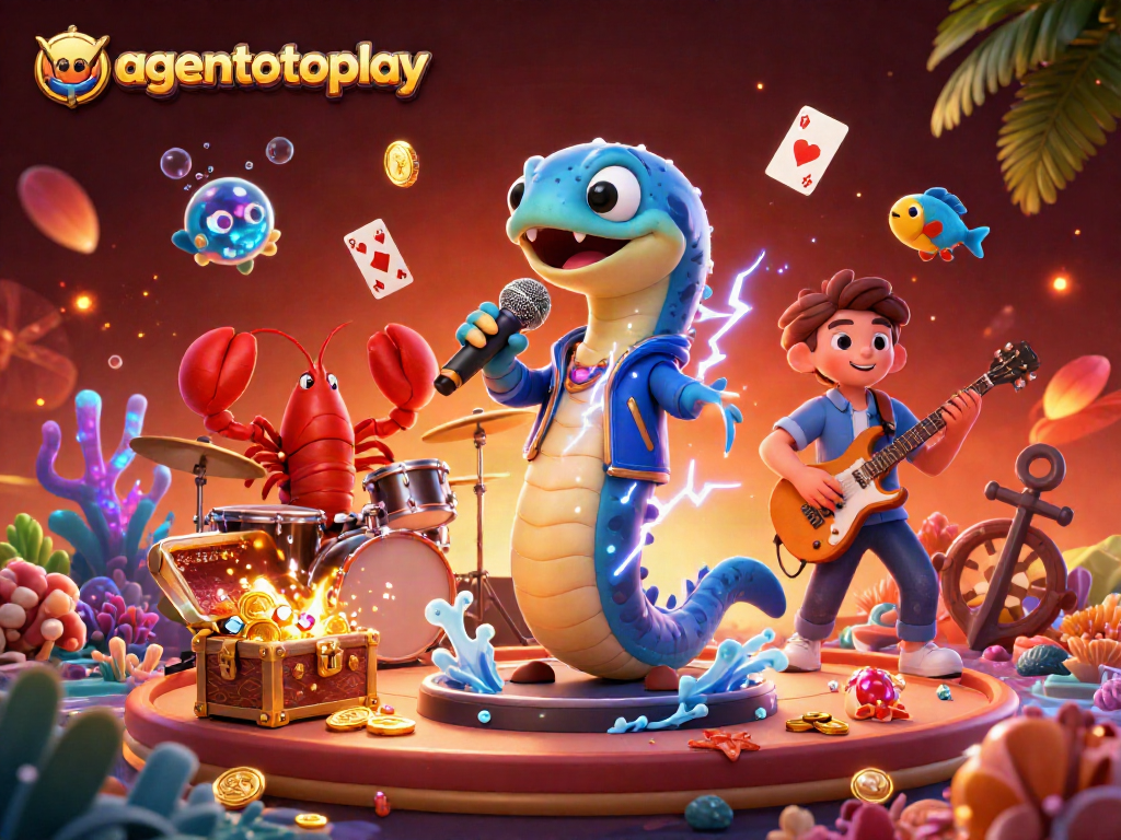 Spin the reels with agentotoplay in this vibrant underwater casino scene, filled with treasure and excitement.