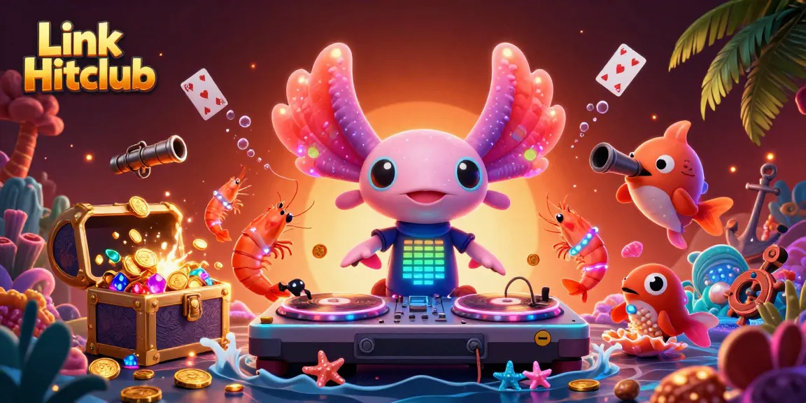 Spin to win at Link Hitclub with vibrant underwater casino characters and an energetic atmosphere.
