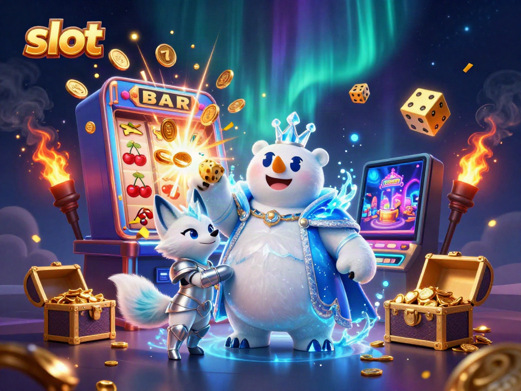 Slot menghidupkan kegembiraan dengan simbol jackpot dan karakter menarik di balik kejayaan permainan.