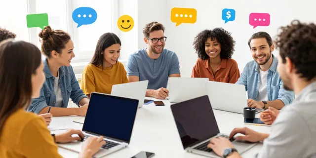 Engaging online community scene showcasing positivity and interaction on Rokok88 platform.