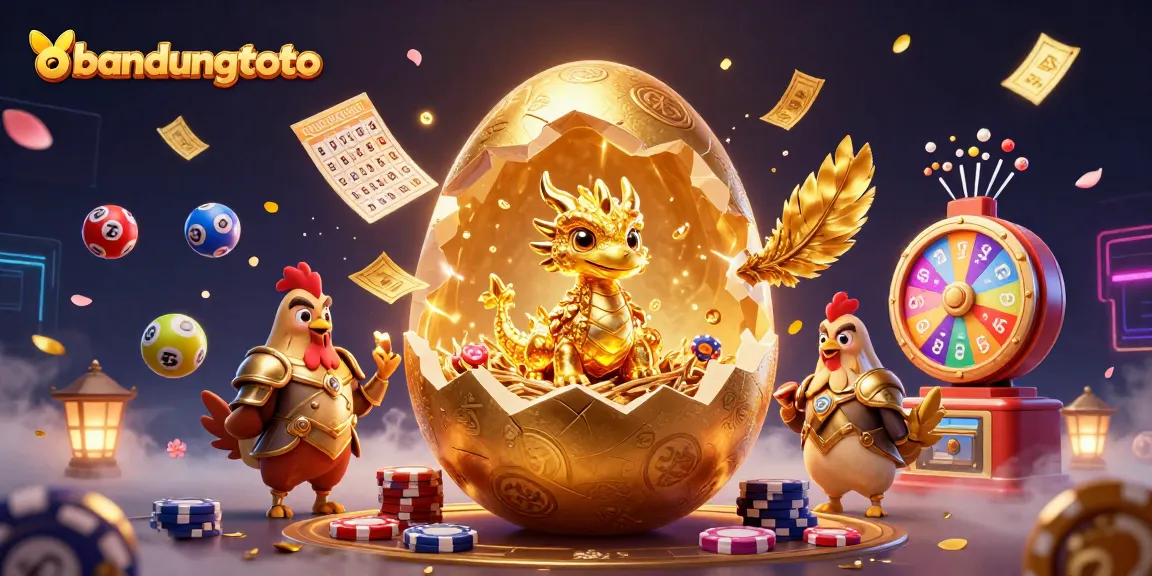 Experience thrilling gaming with bandungtoto, featuring a golden dragon and dynamic lottery elements.