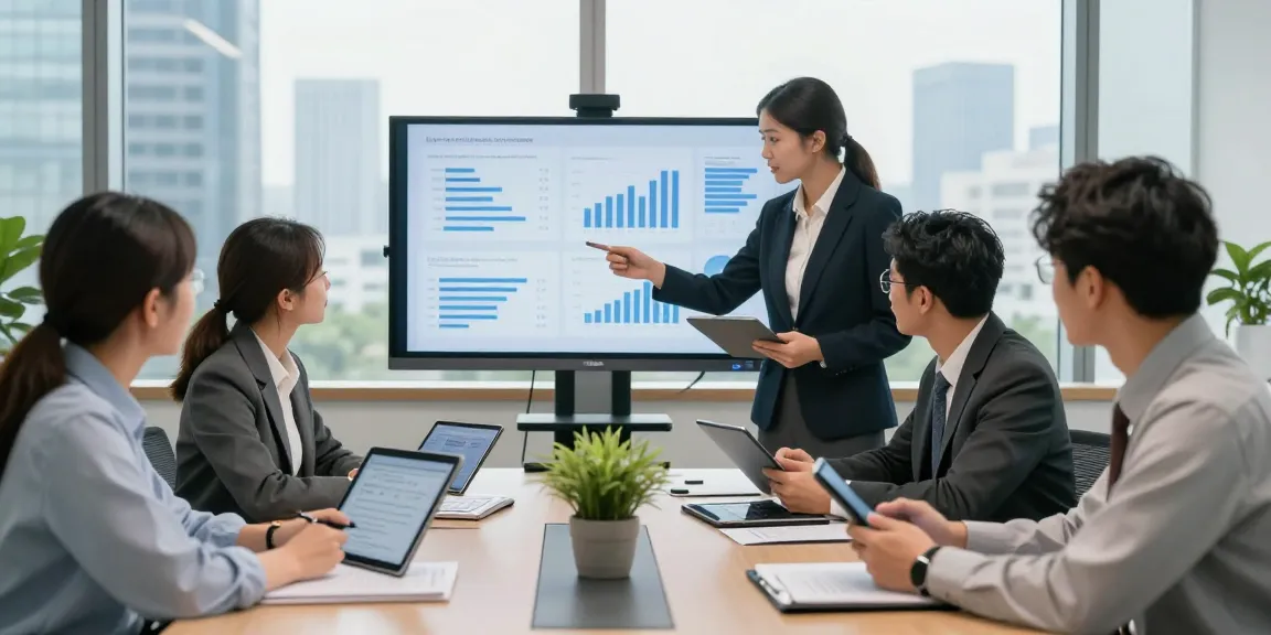 Tim audit forensik AAFI KOTA TANGERANG berdiskusi di kantor modern.