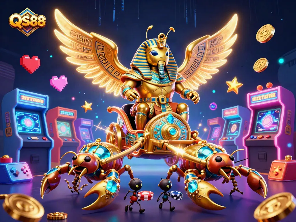 Engage in thrilling gaming action at QS88 with dazzling characters and colorful casino elements