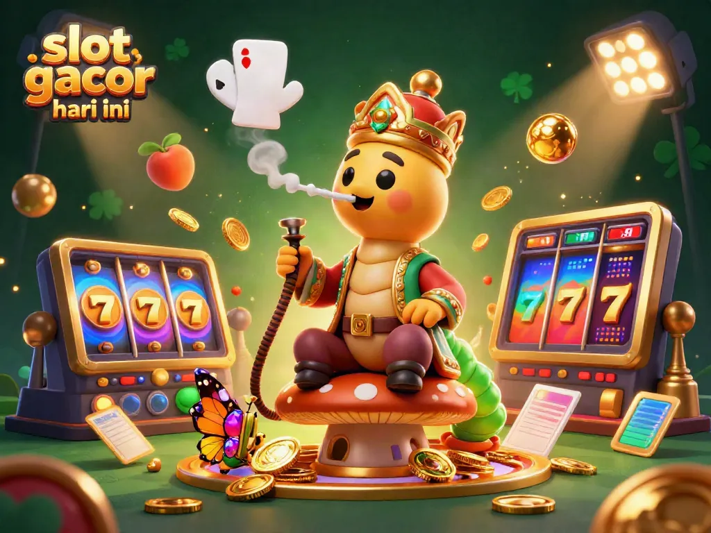 Menangkan permainan slot gacor hari ini dengan ilustrasi 3D meriah penuh simbol keberuntungan.