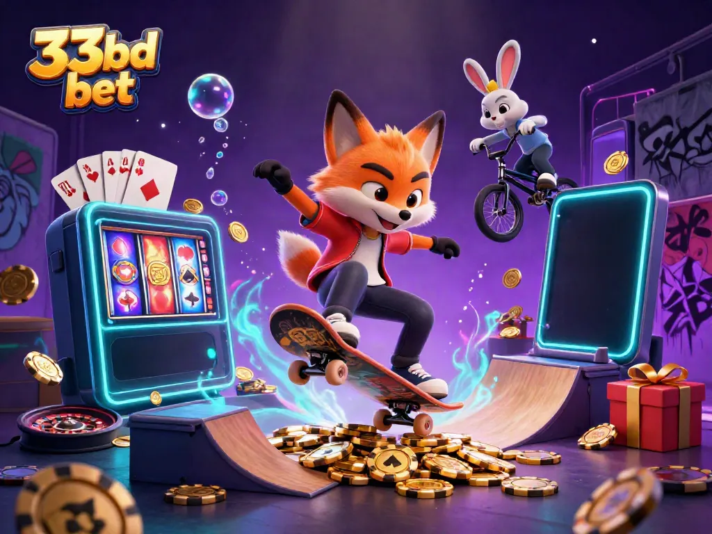 Engage in exciting gameplay with 33bd bet featuring vibrant casino-themed 3D art.