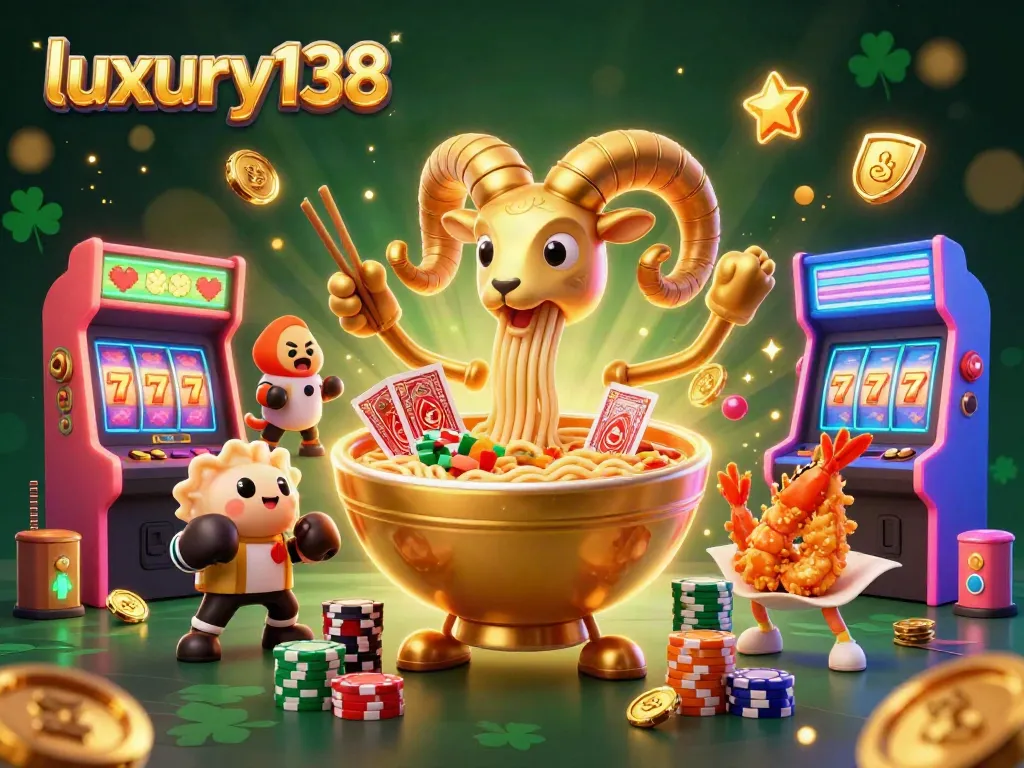 Experience luxury138 gaming with vibrant, lively casino characters and exciting elements in a dazzling 3D illustration.