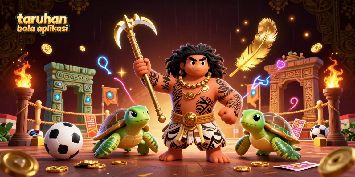 Experience taruhan bola aplikasi with a thrilling sports betting scene featuring dynamic characters and rich colors.