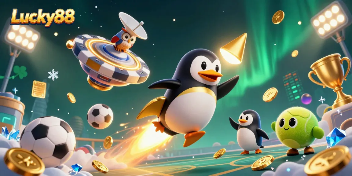 Experience high-energy gameplay with Lucky88, featuring sports elements and vibrant visuals.