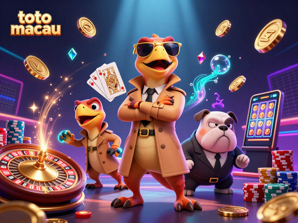 Experience the excitement of toto macau with raptors in disguise entering a VIP casino.