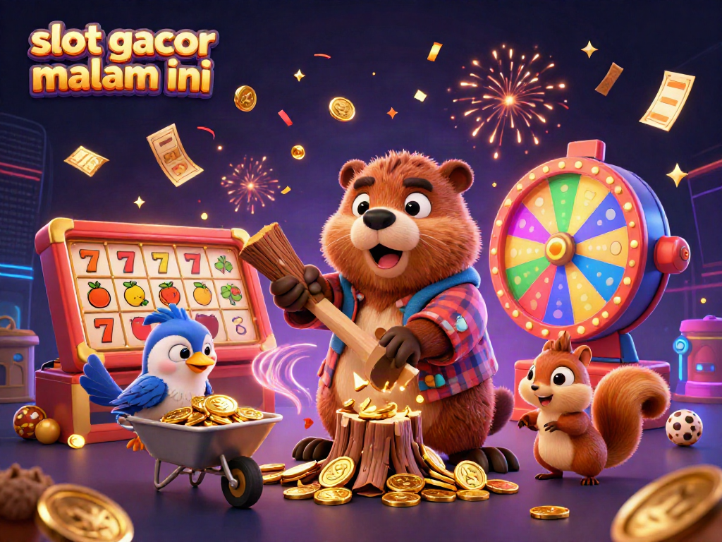 Menangkan slot gacor malam ini dengan ilustrasi penuh warna dan karakter menarik menghias suasana permainan.