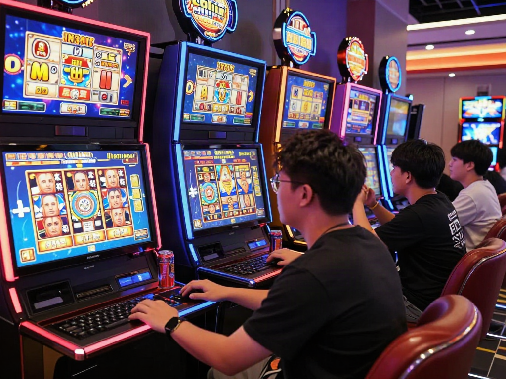 Exciting players engaged in slot jepang online gaming with vibrant visuals.