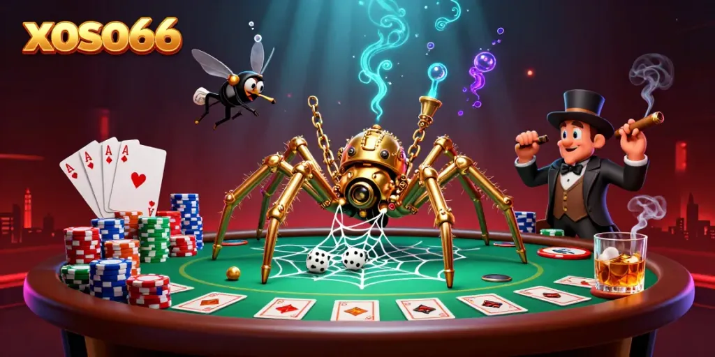 xoso66 players experience high stakes excitement in this vibrant steampunk casino scene