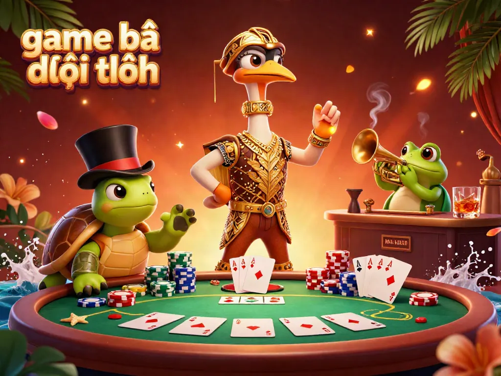 Experience the thrill of game bài đổi thưởng with vibrant characters and dynamic casino elements.