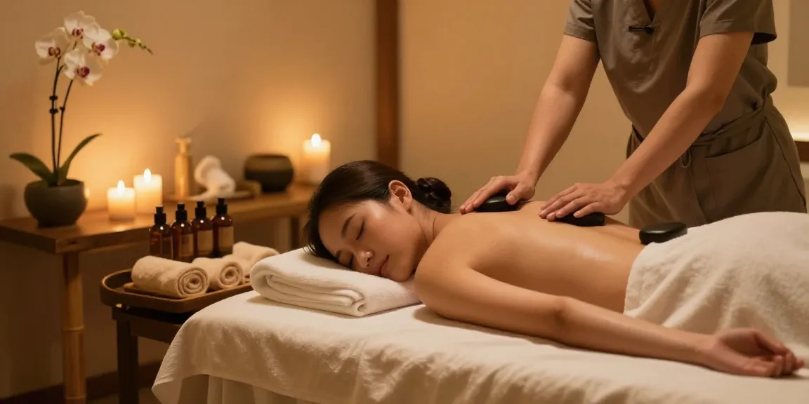 강남토닥이에서 편안한 마사지를 받는 여성, 럭셔리 스파 환경에서의 힐링을 경험하세요.