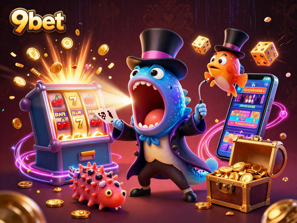 Experience thrilling action with 9bet as a magical sea ensemble captivates in a vibrant casino scene.