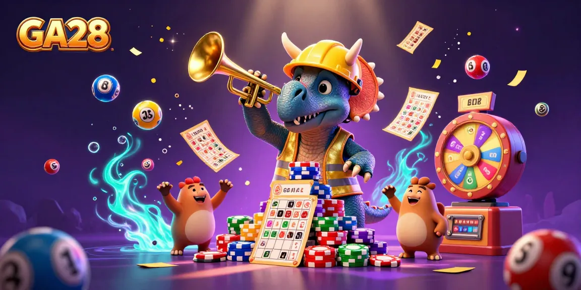 GA28 enhances the gaming experience with explosive celebrations of poker chip pyramids and vibrant gaming elements.