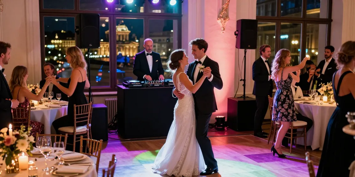 Hochzeit DJ Berlin sorgt für unvergessliche Momente beim Feiern mit Paaren und Gästen, die zur Musik tanzen.