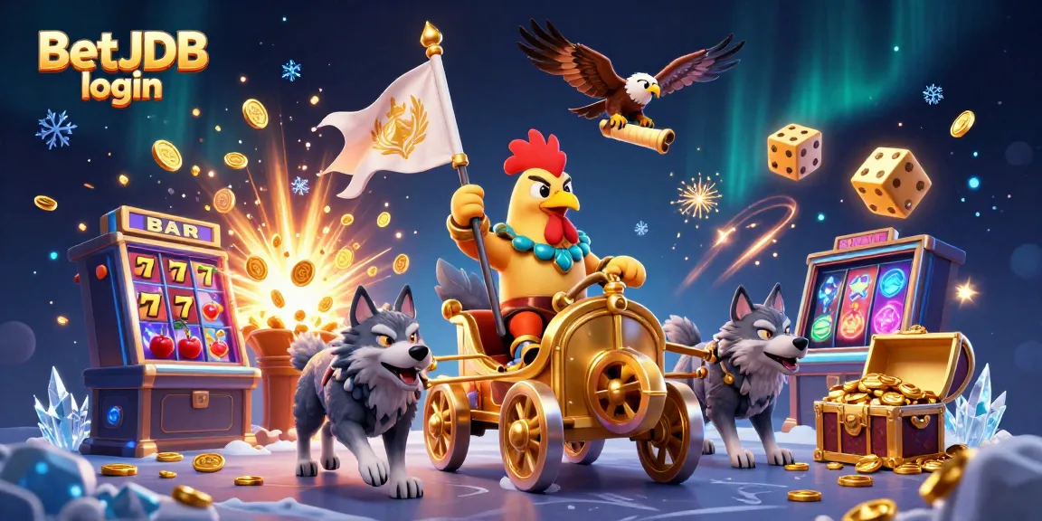 Engage in gaming thrills with BetJDB login, featuring a vibrant 3D fantasy scene.