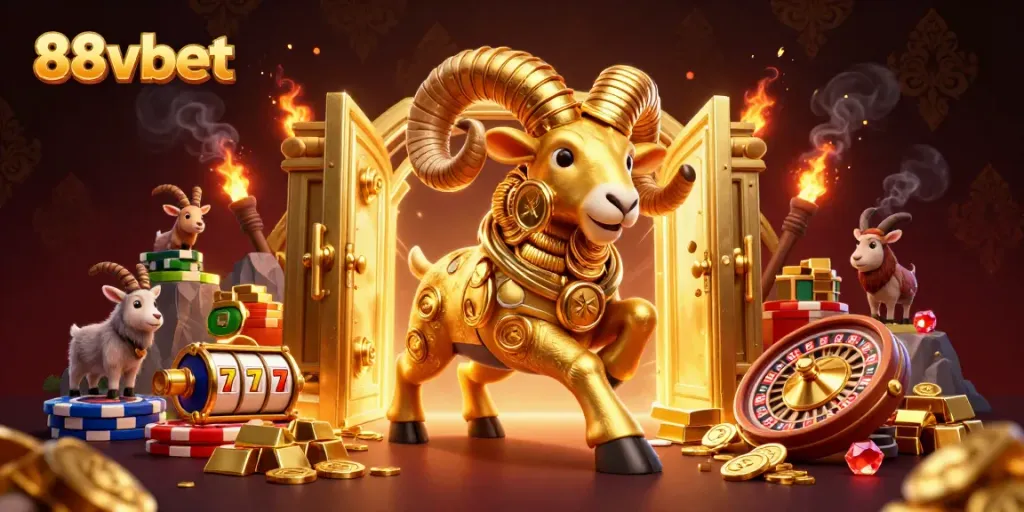 Experience winning thrills at 88vbet with a vibrant scene showcasing gold and exciting game elements.