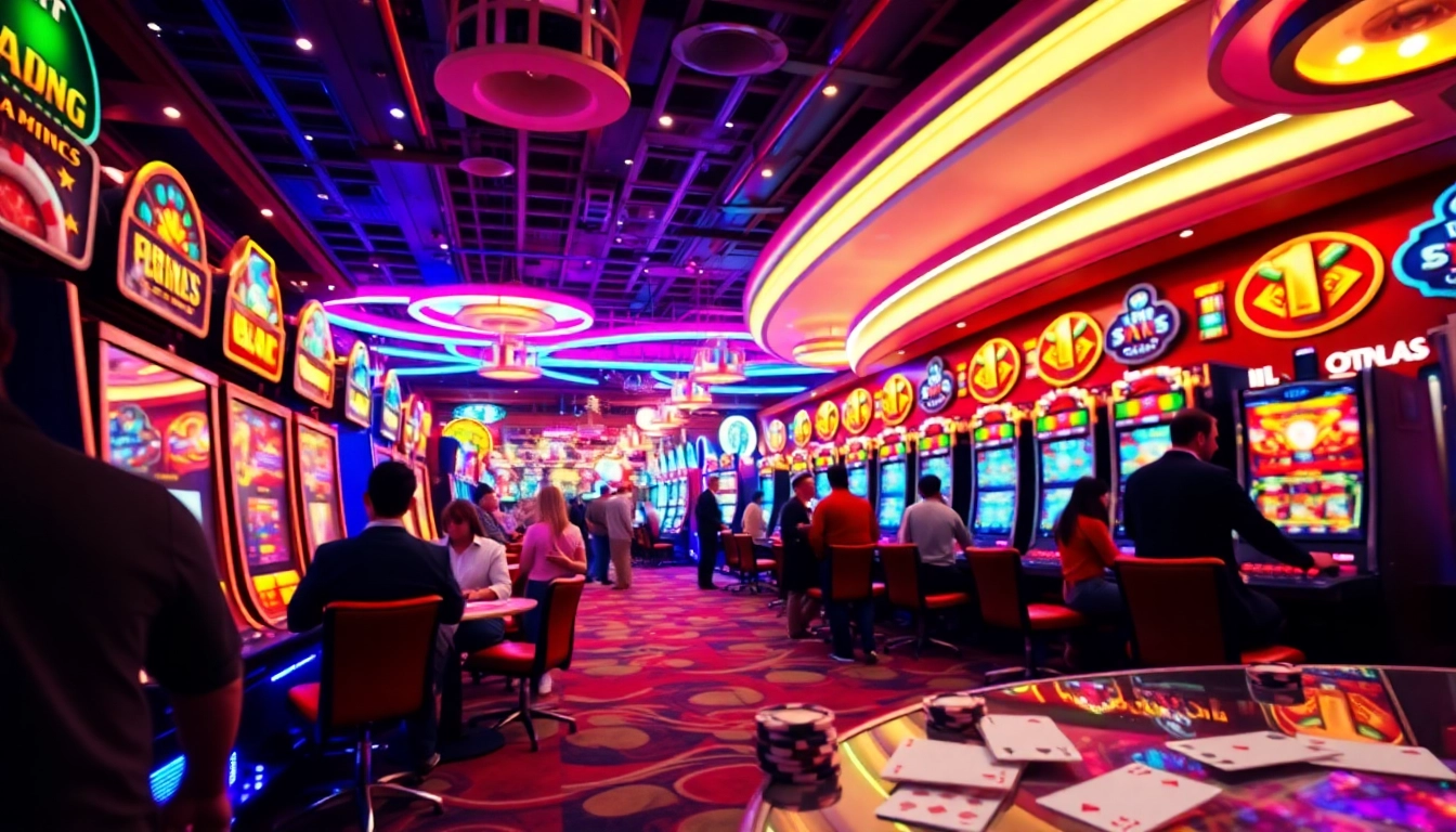 Erleben Sie den neue casino bonus ohne einzahlung auf einer lebhaften Casino Fläche mit Spielern.