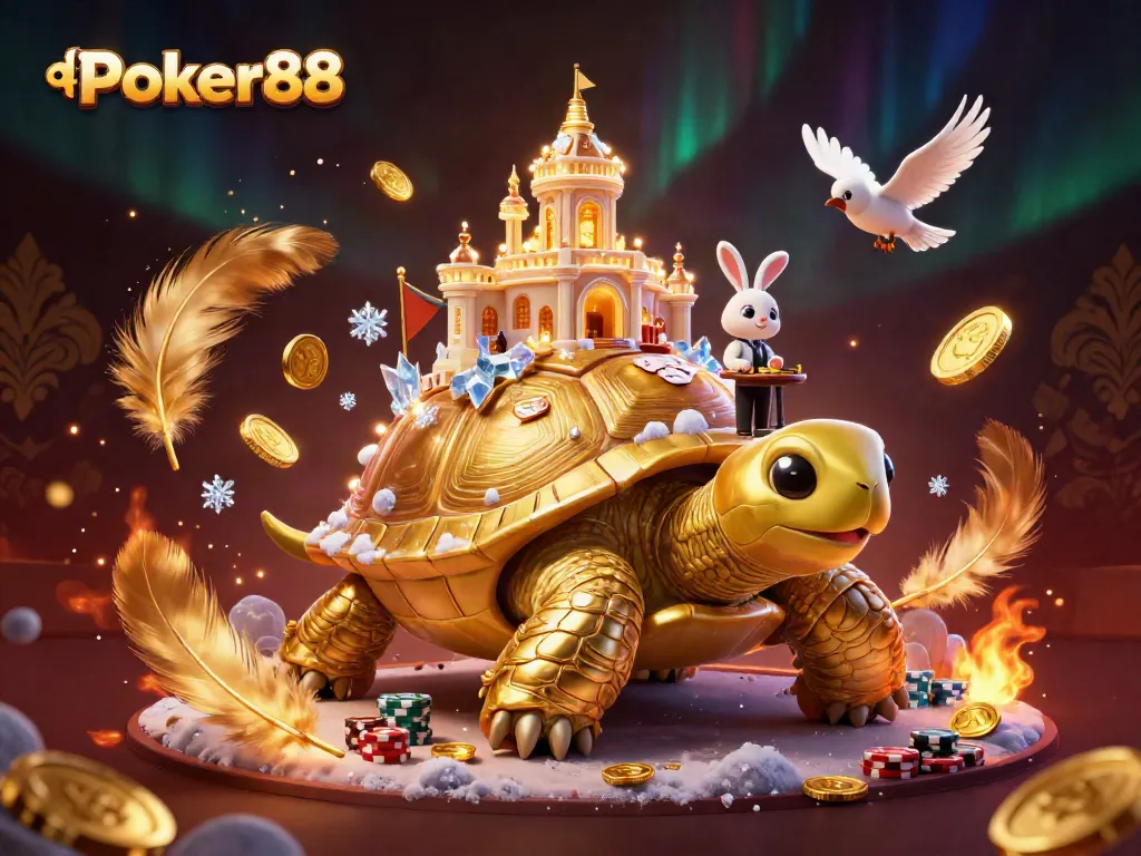 Experience Poker88 with a golden tortoise casino featuring vibrant game elements and dynamic action.