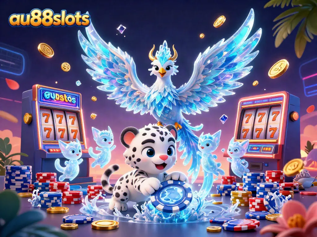 Spin the reels and win at au88slots while enjoying a vibrant 3D scene filled with energy and excitement.