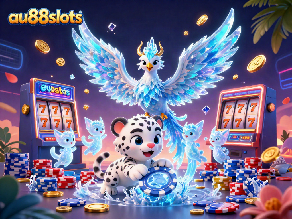 Spin the reels and win at au88slots while enjoying a vibrant 3D scene filled with energy and excitement.