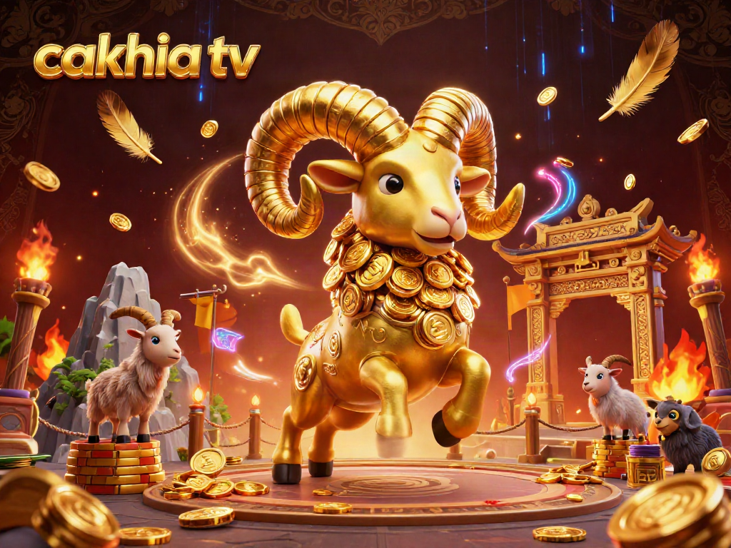 Cakhia TV displays thrilling live sports betting action with vibrant characters and dynamic elements.