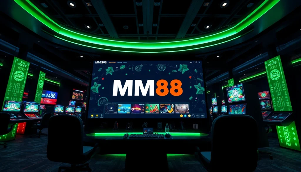 Experience MM88's modern gambling platform with vibrant colors and user-friendly interface.