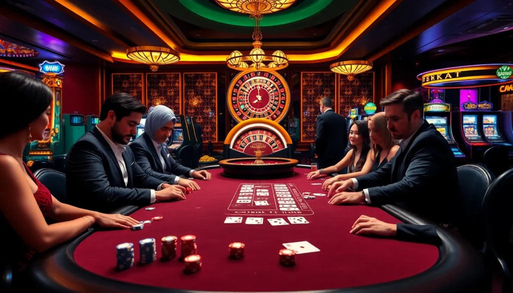 fb88 playing poker at a luxury casino table showcasing vibrant chips and cards