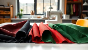 Kunst leer samples displayed creatively on a modern workspace table.