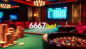 Engage in thrilling games with the 667bet App at a luxurious casino table.