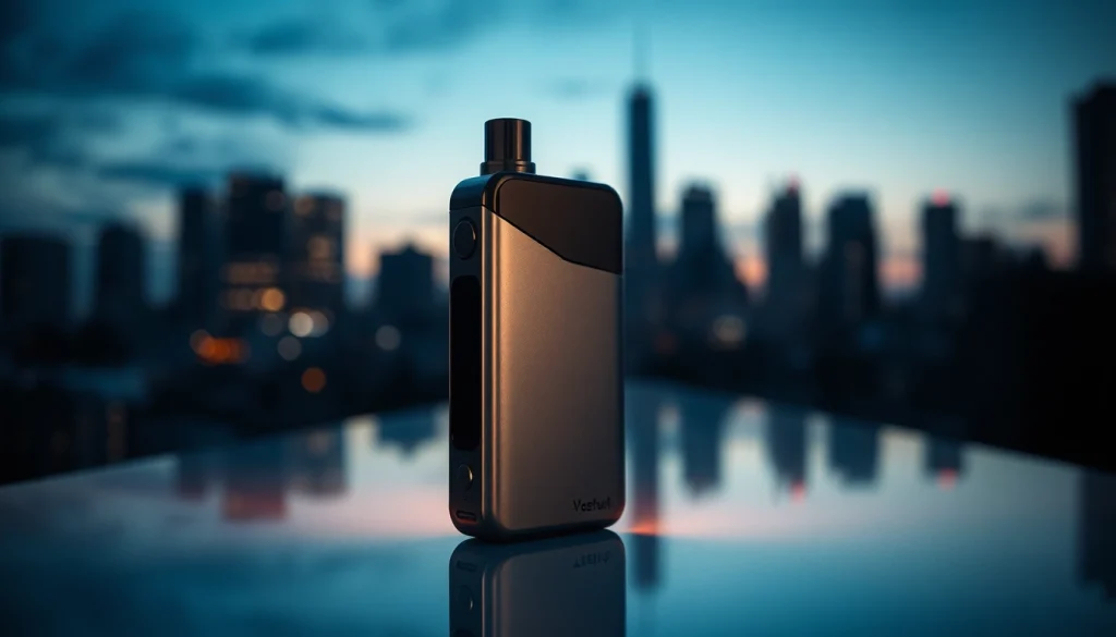 Innovative pod mod device showcasing sleek design and urban lifestyle appeal.