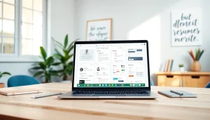 Create an eye-catching Resume Builder with customizable templates in an engaging workspace.