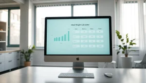 Calculate your ideal weight with a user-friendly interface on a desktop computer in a health clinic.
