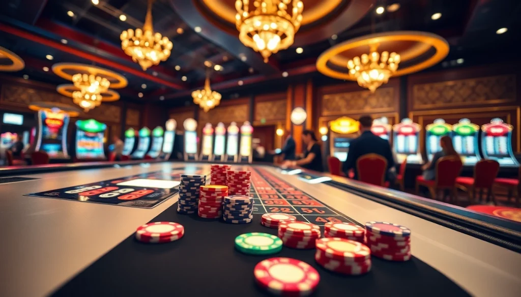 Experience the excitement of Superbet with vibrant casino tables and engaging games.