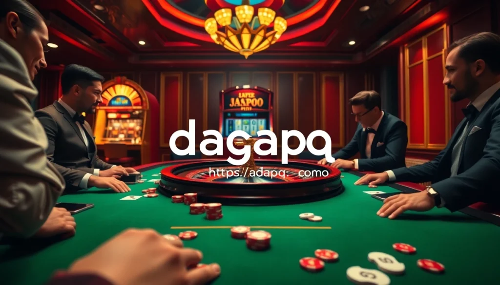 Engage in thrilling gambling action at https://dagapq.com/ with vibrant casino tables and poker gameplay.