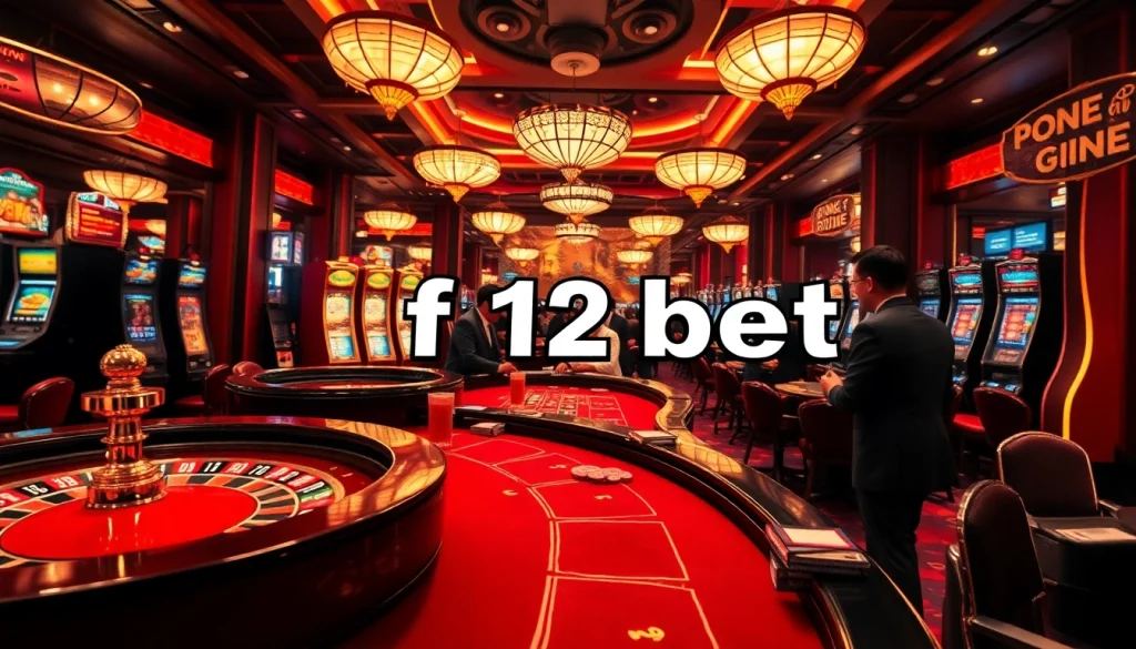 Experience the excitement of f12 bet at luxurious casino tables featuring slots, roulette, and poker!