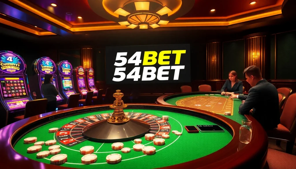 Experience the thrill of winning at 54BET casino with exciting roulette and poker action.