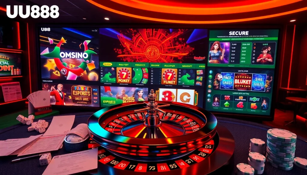 Experience the excitement of uu88 with engaging casino games and vibrant gambling visuals.