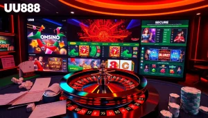 Experience the excitement of uu88 with engaging casino games and vibrant gambling visuals.