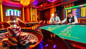 Experience a thrilling poker game at net88 with vibrant chips and real-time sportsbook odds.