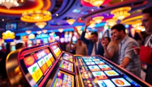 Menangkan jackpot di slot depo 1000 dengan mesin slot yang berwarna cerah dan kemenangan yang dirayakan.