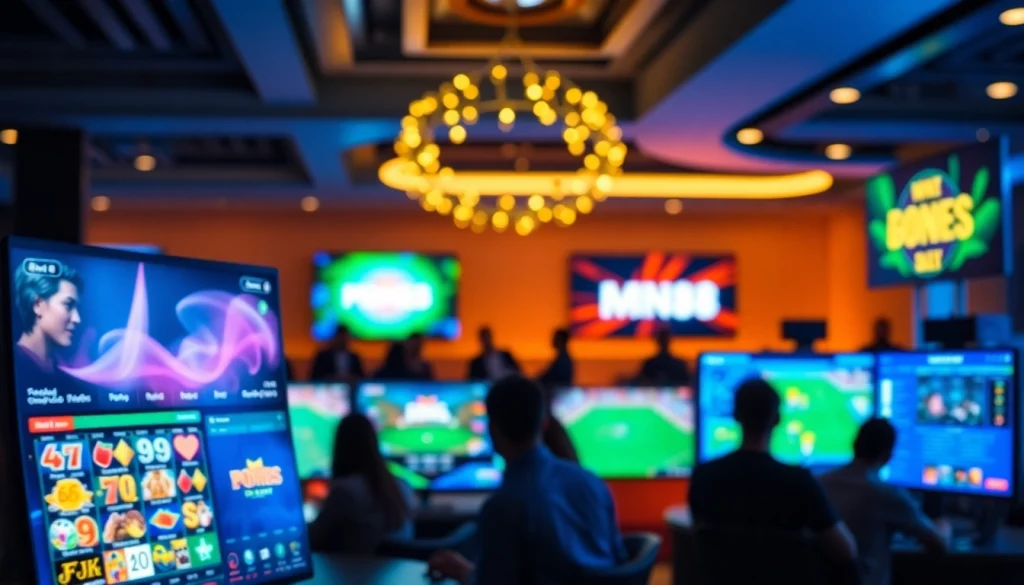 Experience the innovative interface of https://mm88.center/ showcasing diverse online betting games in a vibrant and engaging setting.
