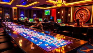 Experience רמיקוב אונליין in a vibrant casino setting, featuring engaged players and dynamic gameplay.